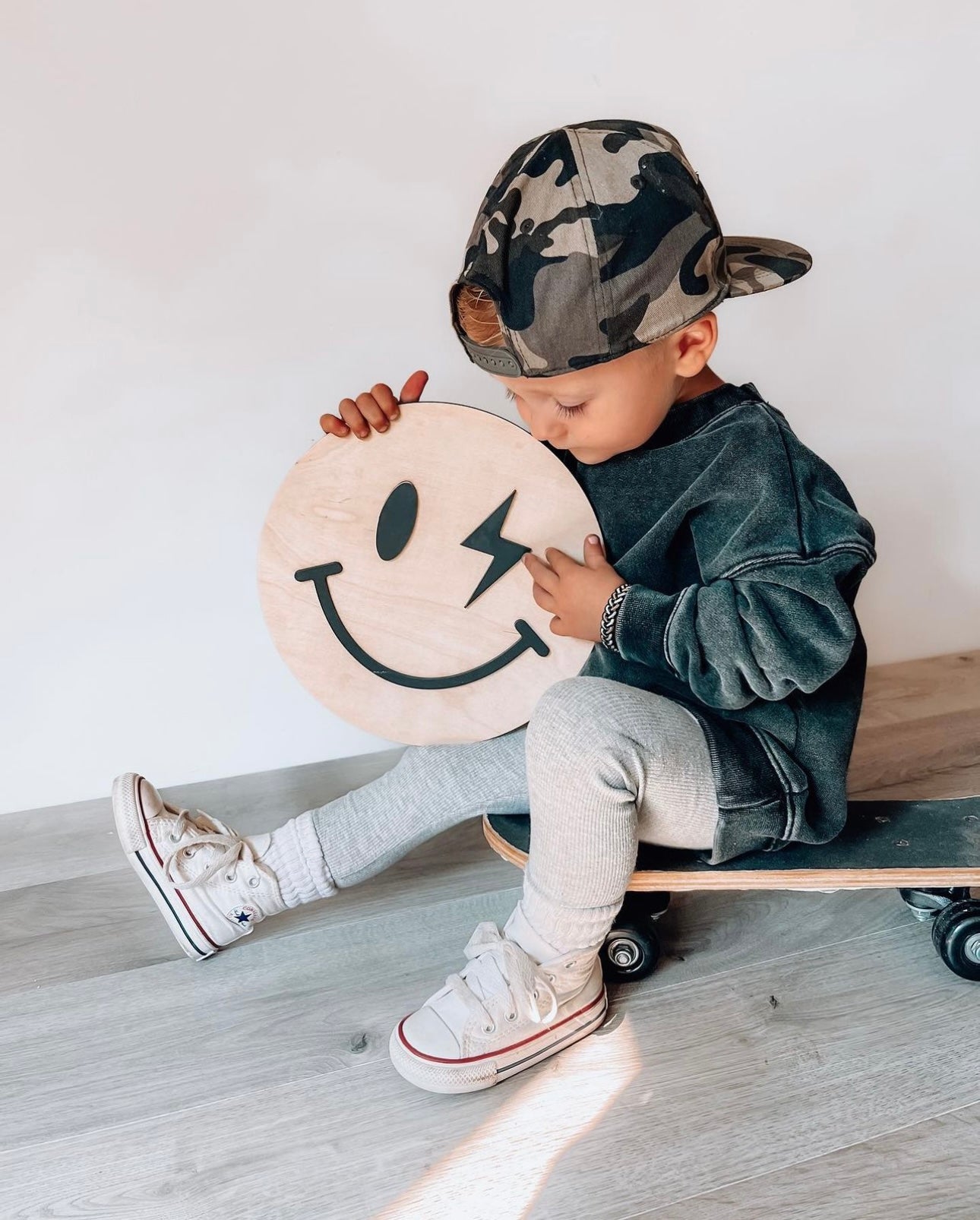 Smiley Face Round Sign