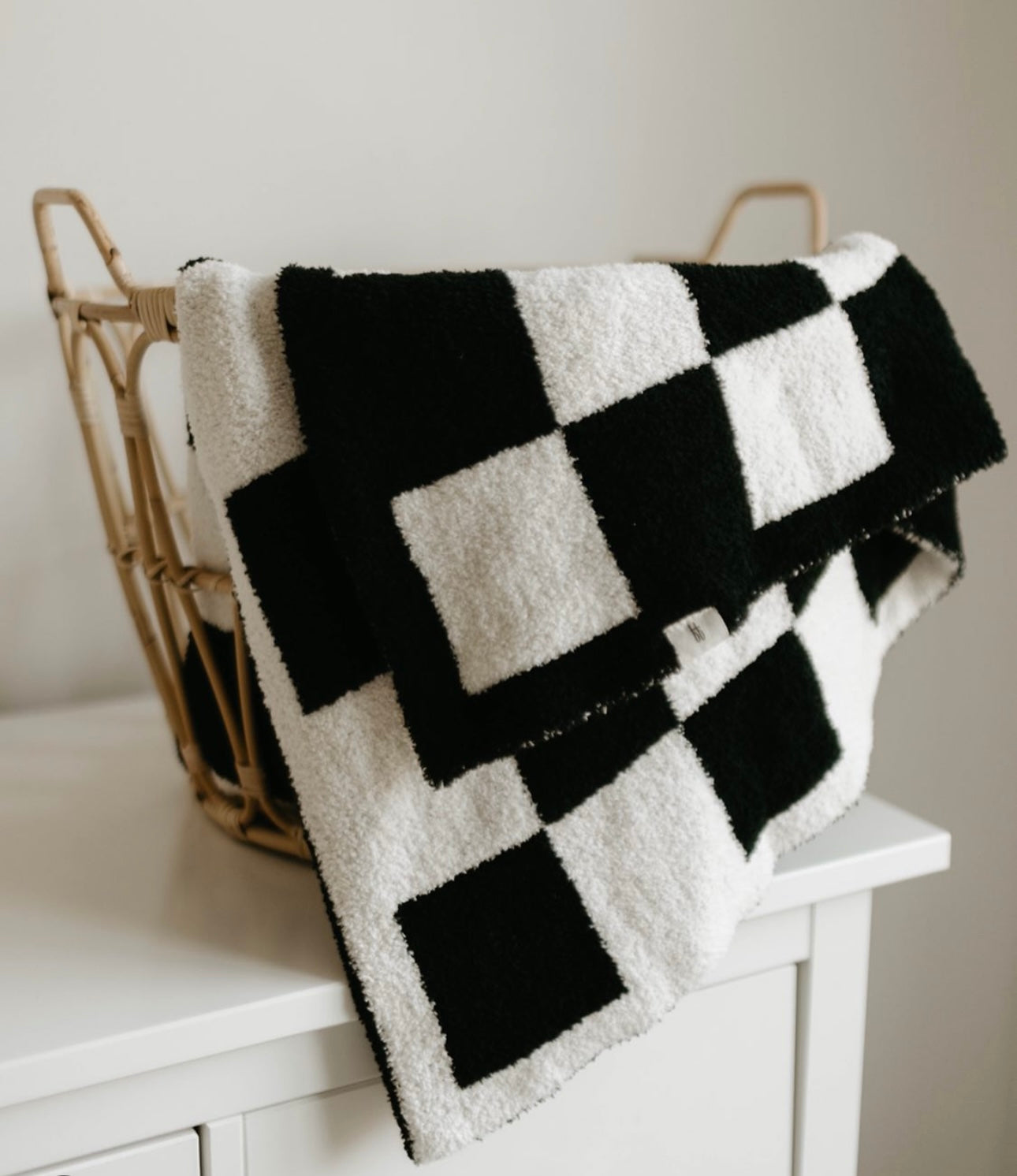 Black + Ivory Checkerboard Blanket