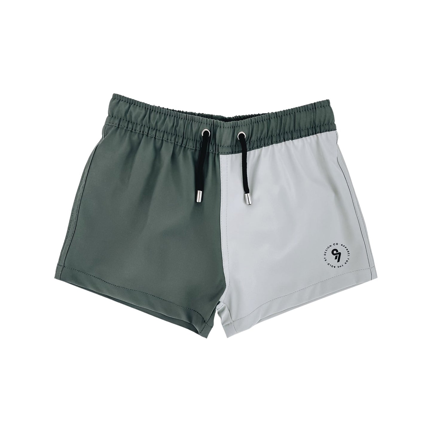 SWIM SHORTS - GRAY COLOR BLOCK