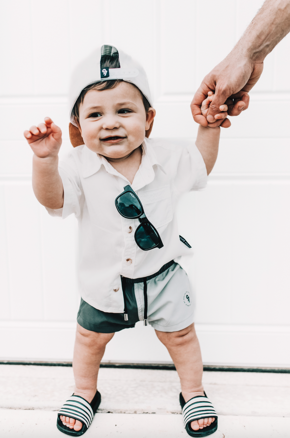 SWIM SHORTS - GRAY COLOR BLOCK