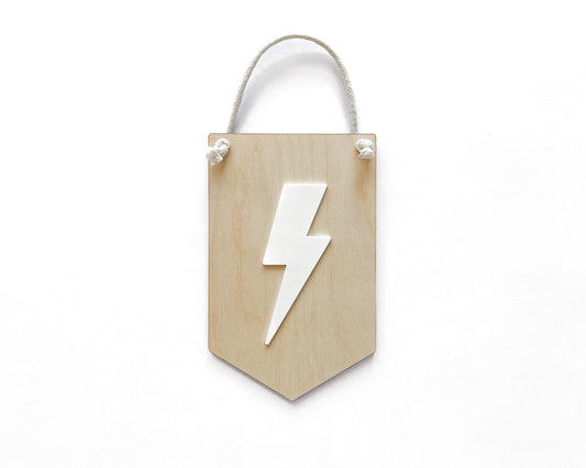 Lightning Bolt Hanging Sign