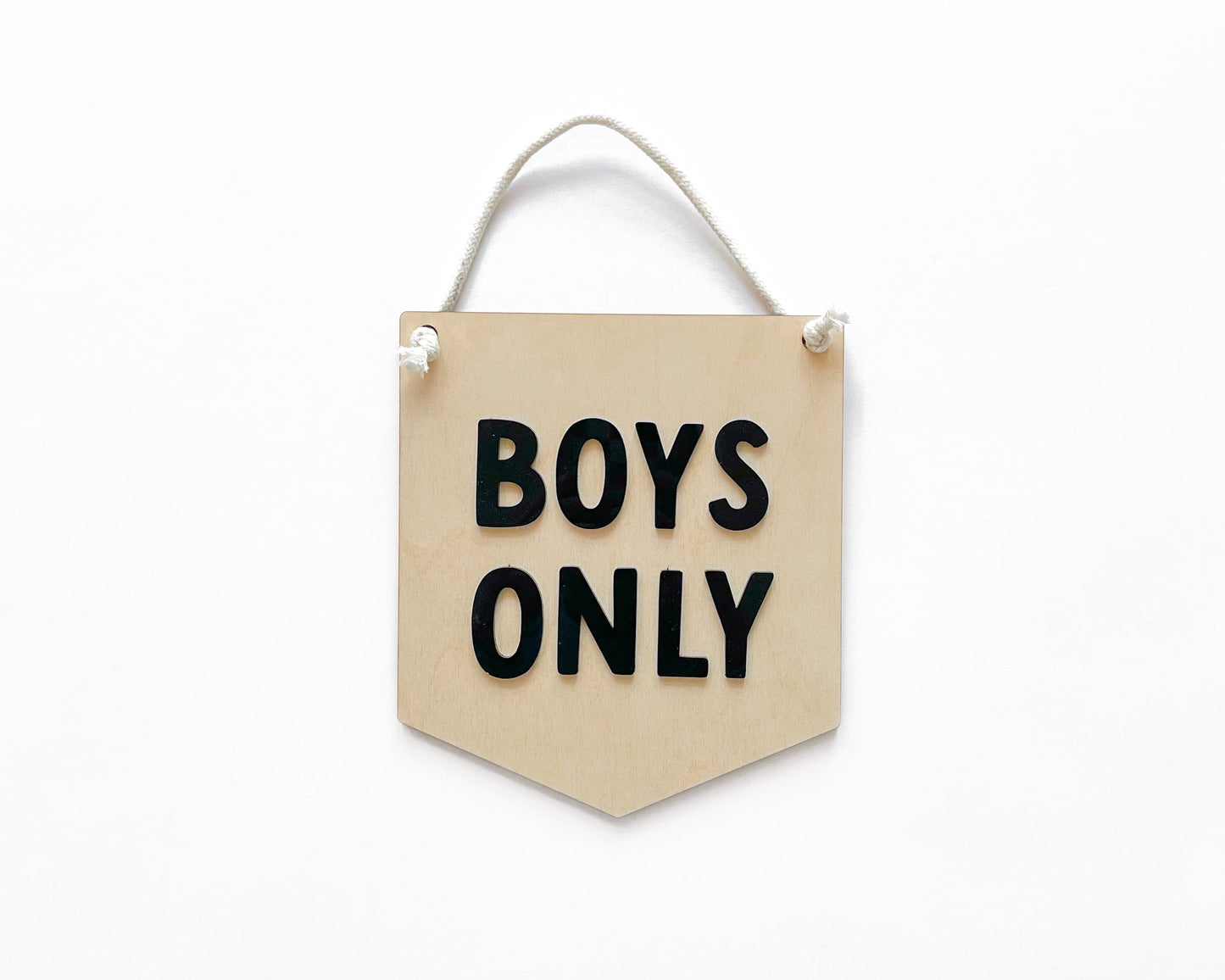 Boys Only Sign